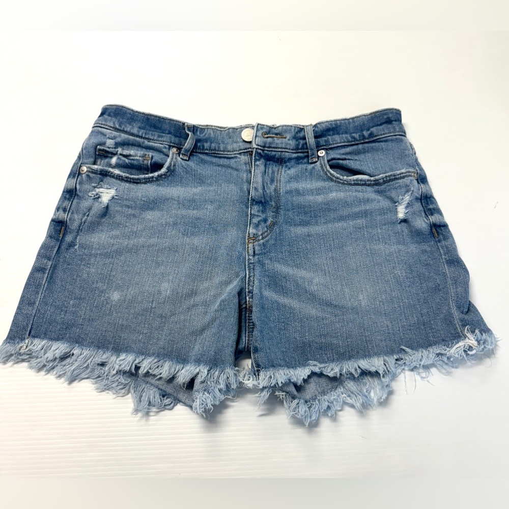 Loft Frayed Hem Denim Shorts 2/26